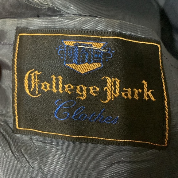 Vintage COLLEGE PARK sports jacket red and blue Med - Picture 4 of 8